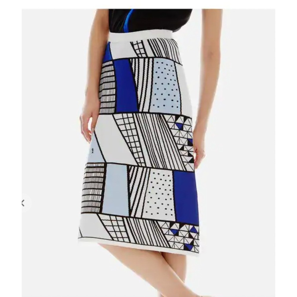 NOVIS Westwood Patchwork Knit Jacquard‎ Skirt Size Large